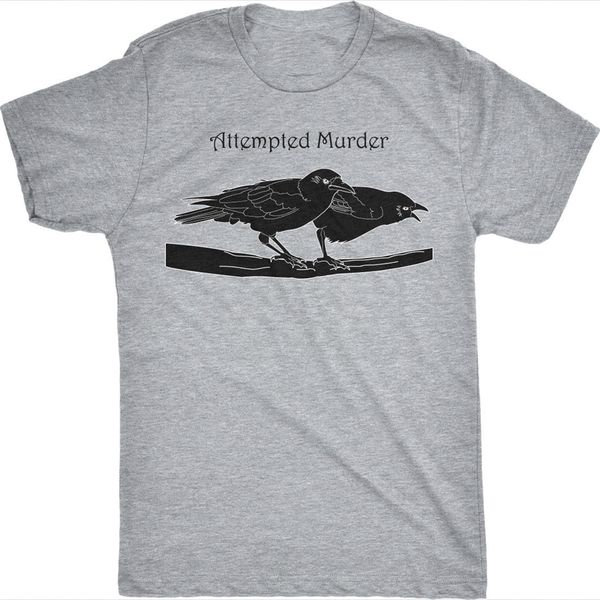 attempted murder t shirt funny crow flock bird pun novelty graphic tee (heather confortable tee shirt
attempted murder t shirt funny crow flock bird pun novelty graphic tee (heather confortable tee shirt
