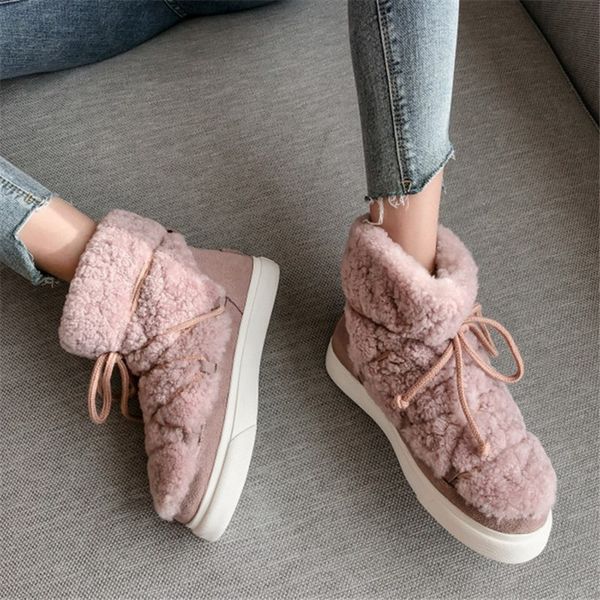 pxelena 2020 celebrity winter warm waterproof snow boots women cow suede wool real fur thick plush comfort shoes plus size 34-42, Black
pxelena 2020 celebrity winter warm waterproof snow boots women cow suede wool real fur thick plush comfort shoes plus size 34-42, Black