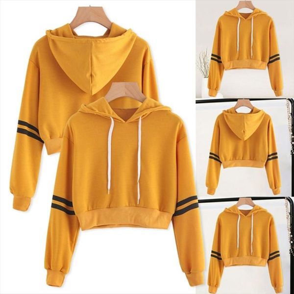new women striped long sleeve drawstring sweatshirt short pullover crop hoodies drop shipping good quality, Black
new women striped long sleeve drawstring sweatshirt short pullover crop hoodies drop shipping good quality, Black