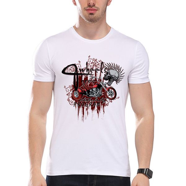 2019 male selling punk style skull and badass heavy metal tricycle funny joke men t shirt tee summer tee shirt