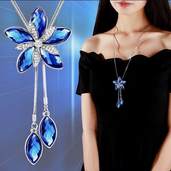 byspt women pendant necklaces flower necklace female long winter sweater chain pendant accessories, Silver
byspt women pendant necklaces flower necklace female long winter sweater chain pendant accessories, Silver