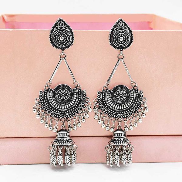 gold jhumka dangle earrings jewelry tribal leaf tassel afghan earring ethnic gypsy pakistani nepal bridal earring, Silver
gold jhumka dangle earrings jewelry tribal leaf tassel afghan earring ethnic gypsy pakistani nepal bridal earring, Silver