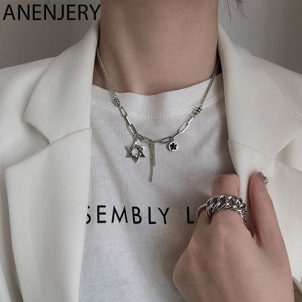 chains anenjery vintage handmade thai silver color star thick chain necklace for woomen girl hip hop party jewelry wholesale s-n646
chains anenjery vintage handmade thai silver color star thick chain necklace for woomen girl hip hop party jewelry wholesale s-n646