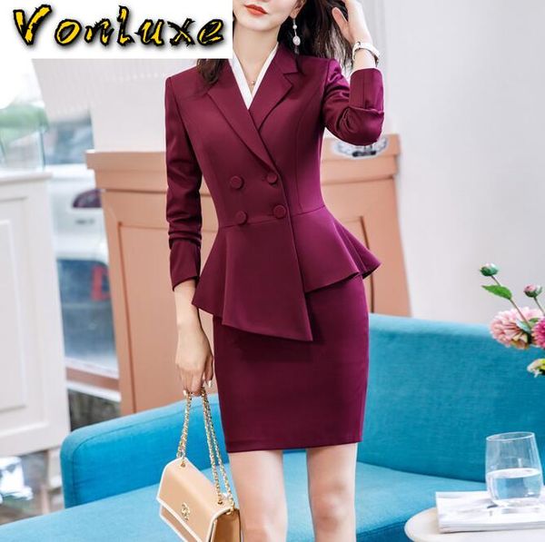 two piece dress skirt suits office ladies wear work formal business elegant bouble breasted blazer mini women sets outfits plus size, White
two piece dress skirt suits office ladies wear work formal business elegant bouble breasted blazer mini women sets outfits plus size, White