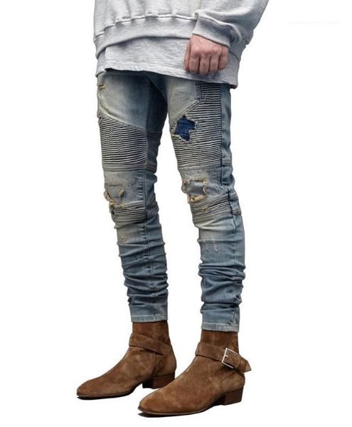 biker jeans ripped draped designer holes hiphop denim pencil pants pantalones mens dessigner jeans slim fit, Blue
biker jeans ripped draped designer holes hiphop denim pencil pants pantalones mens dessigner jeans slim fit, Blue