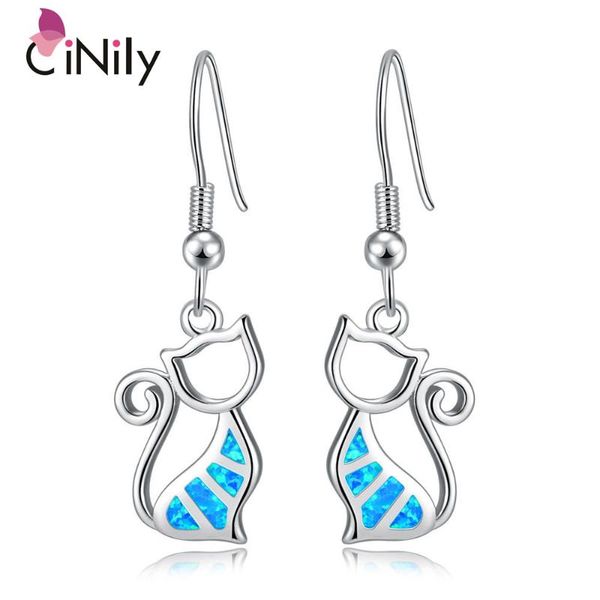 cinily created blue fire opal silver plated earrings wholesale lovely cute cat for women jewelry dangle earrings 1 1/2" oh3495
cinily created blue fire opal silver plated earrings wholesale lovely cute cat for women jewelry dangle earrings 1 1/2" oh3495