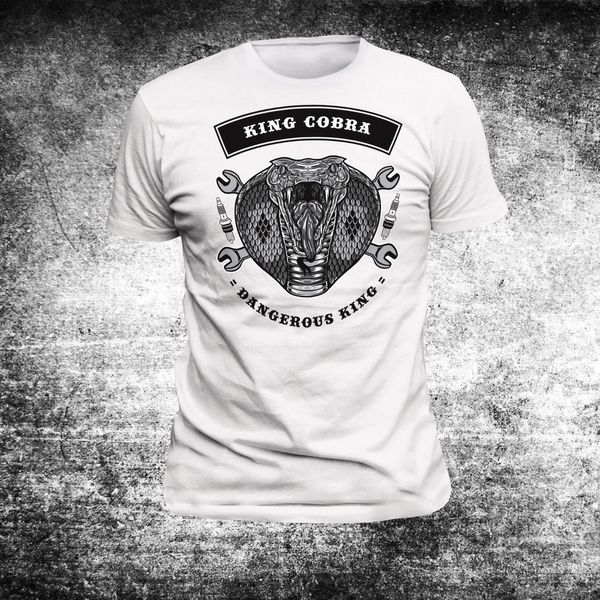 2019 new summer cool tee shirt t-shirt king cobra snake schlage cotton t-shirt