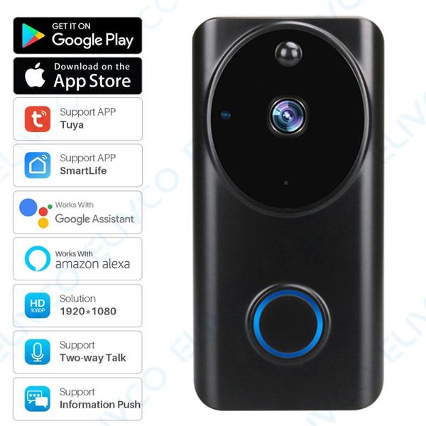 1080p video doorbell tuya smart wifi video intercom phone information push door bell home security monitor night vision camera
1080p video doorbell tuya smart wifi video intercom phone information push door bell home security monitor night vision camera
