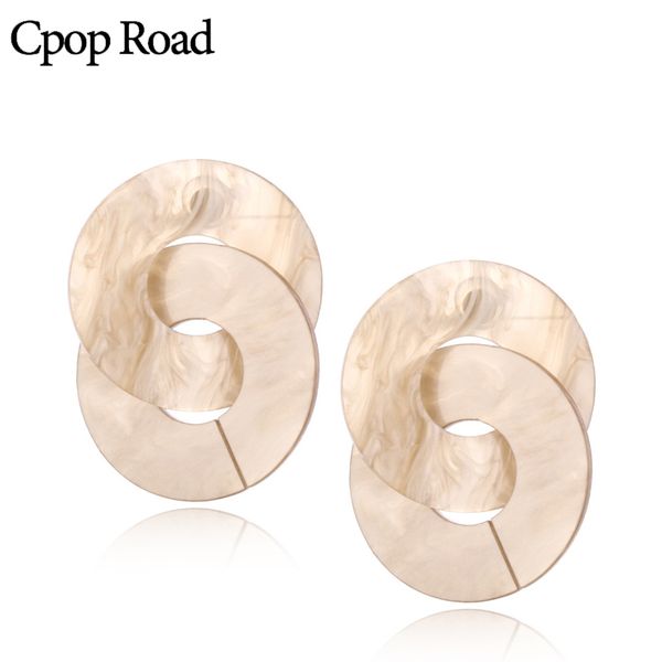 cpop double round gold acrylic earrings for women gray yellow acetate resin fashion earrings elegant stainless steel jewelry, Silver
cpop double round gold acrylic earrings for women gray yellow acetate resin fashion earrings elegant stainless steel jewelry, Silver