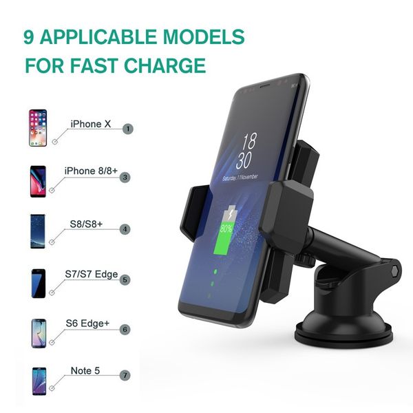 car phone holder mount stand support dashboard automatic induction cell phone holder for iphone x,iphone 8/8plus samsung s8 s7 edge note 5
car phone holder mount stand support dashboard automatic induction cell phone holder for iphone x,iphone 8/8plus samsung s8 s7 edge note 5