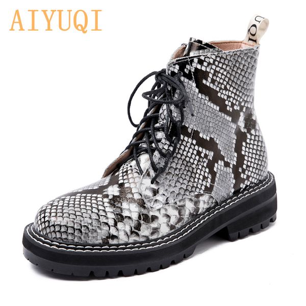 aiyuqi women shoes 2020 women martin boots spring genuine leather ladies snake mosquito fashion lace ankle boots, Black
aiyuqi women shoes 2020 women martin boots spring genuine leather ladies snake mosquito fashion lace ankle boots, Black