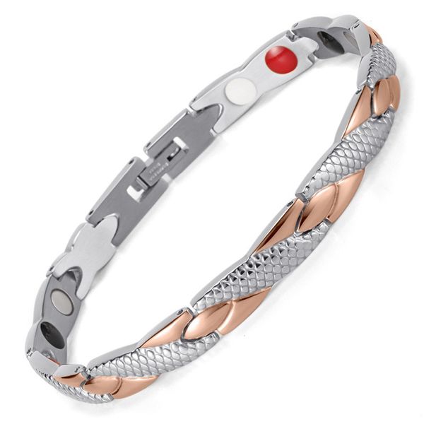 link, chain stainless steel magnetic bracelets & bangles healing bio charm for women rose gold polished fashion bangle, Black
link, chain stainless steel magnetic bracelets & bangles healing bio charm for women rose gold polished fashion bangle, Black