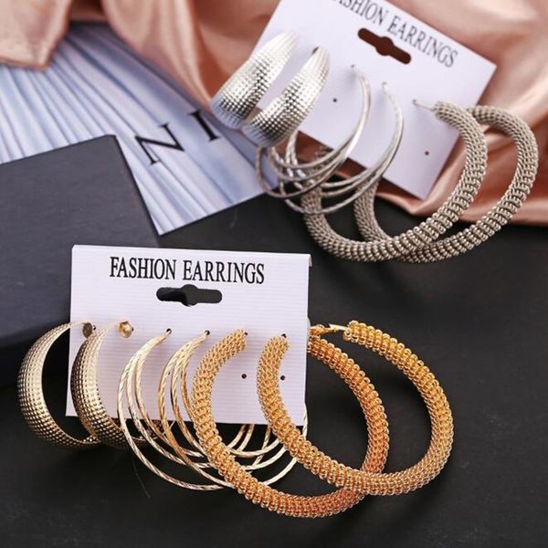 new party jewelry exaggerated metal gold silver color hoop earrings for women set large circle geometric dangle drop earring, Golden;silver
new party jewelry exaggerated metal gold silver color hoop earrings for women set large circle geometric dangle drop earring, Golden;silver