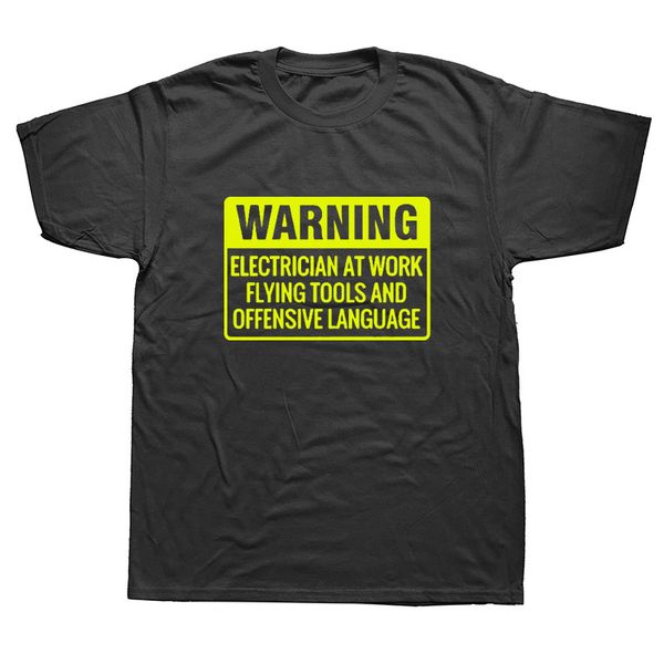 men clothing warning electrician at work o neck cotton t-shirt father's day gift funny birthday present dad novelty joke top
men clothing warning electrician at work o neck cotton t-shirt father's day gift funny birthday present dad novelty joke top