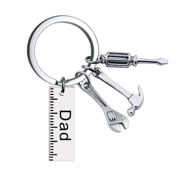 new popular father's day gift european and american diy stainless steel key chain dad hammer screwdriver wrench dad's tool, Silver
new popular father's day gift european and american diy stainless steel key chain dad hammer screwdriver wrench dad's tool, Silver