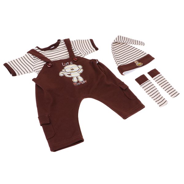 reborn doll clothes outfit for 22-23 inch reborns newborn baby doll suspender pants, t-shirt, hats & stockings set
reborn doll clothes outfit for 22-23 inch reborns newborn baby doll suspender pants, t-shirt, hats & stockings set