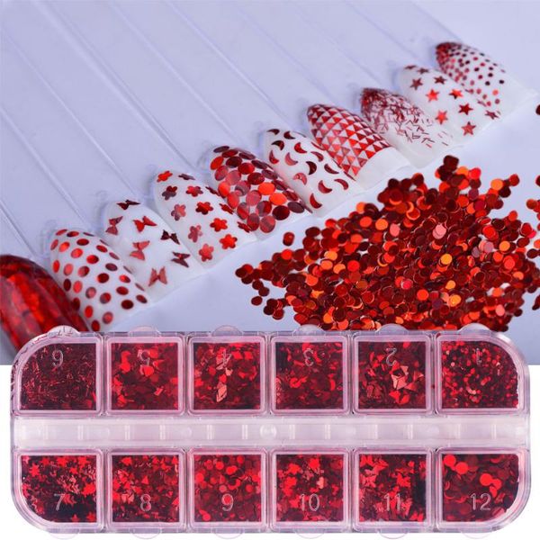 nail glitter 12 design grids red flakes star round butterfly triangle flower paillette manicure tips art decorations ji027, Silver;gold
nail glitter 12 design grids red flakes star round butterfly triangle flower paillette manicure tips art decorations ji027, Silver;gold