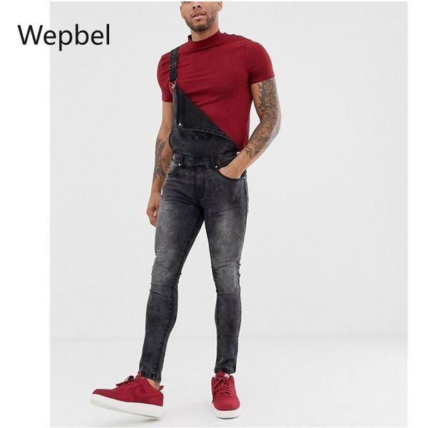 men's jeans wepbel solid color denim overalls grey fashion jumpsuits men pants plus size strap rompers ripped trousers, Blue
men's jeans wepbel solid color denim overalls grey fashion jumpsuits men pants plus size strap rompers ripped trousers, Blue