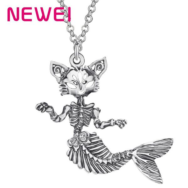 pendant necklaces ei halloween alloy plated antique gold skeleton fish necklace skull jewelry for women girls festival gift decoration, Silver
pendant necklaces ei halloween alloy plated antique gold skeleton fish necklace skull jewelry for women girls festival gift decoration, Silver
