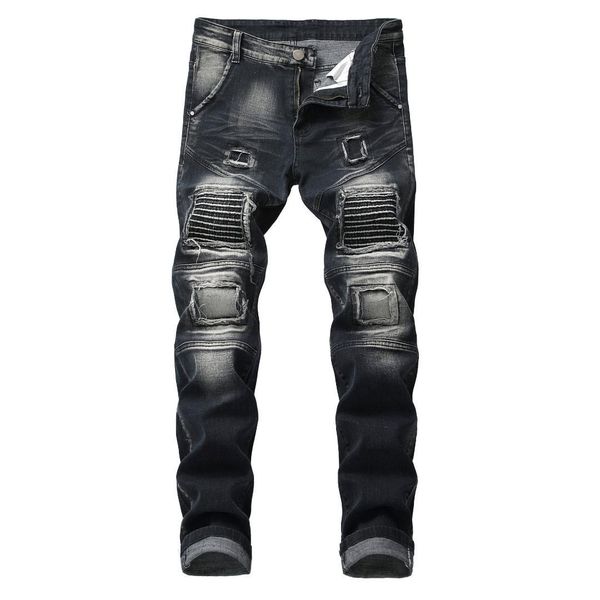 mens winter jeans hip hop rock men pants clothes jean homme distressed ripped denim biker jeans masculino, Blue
mens winter jeans hip hop rock men pants clothes jean homme distressed ripped denim biker jeans masculino, Blue