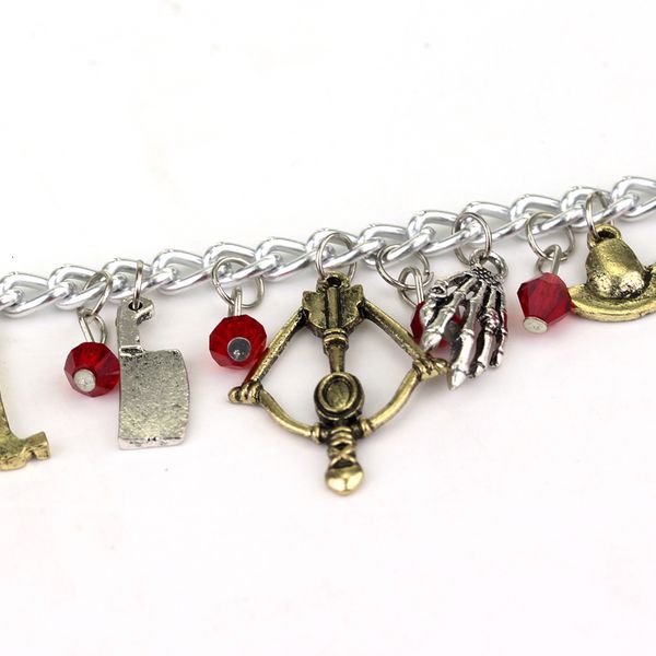 the walking dead charm bracelet movie jewelry antique bronze hand catenary link chain brace01, Golden;silver
the walking dead charm bracelet movie jewelry antique bronze hand catenary link chain brace01, Golden;silver
