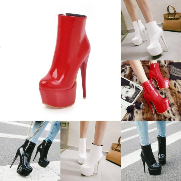 chimizhai women boots 15cm heels woman boots stiletto party shoes platform patent leather winter shoes autumn my451, Black
chimizhai women boots 15cm heels woman boots stiletto party shoes platform patent leather winter shoes autumn my451, Black