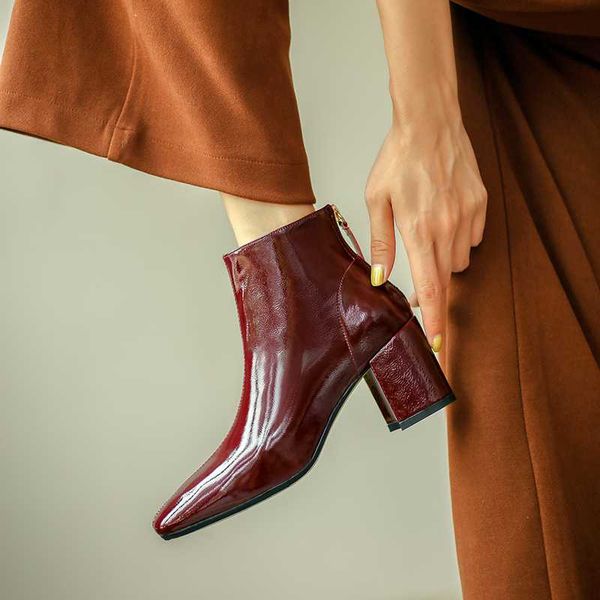 boots brand women genuine leather ankle fashion high heels metal zippers decoration autumn winter party office shoes woman, Black
boots brand women genuine leather ankle fashion high heels metal zippers decoration autumn winter party office shoes woman, Black