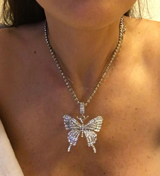 missivy statment big butterfly pendant necklace rhinestone chain for women bling tennis chain crystal choker necklace jewelry, Golden;silver
missivy statment big butterfly pendant necklace rhinestone chain for women bling tennis chain crystal choker necklace jewelry, Golden;silver