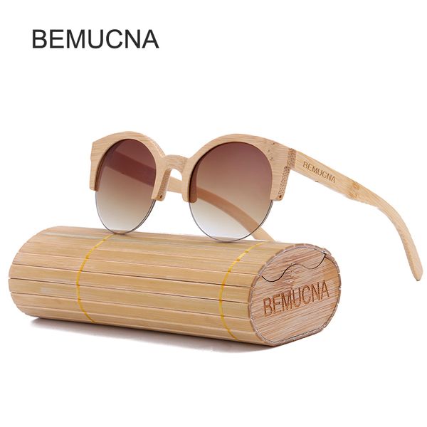 2020 new bemucna cat eye sunglasses women brand designer semi-rimless wood sunglasses men bamboo sun glasses for men uv400, White;black
2020 new bemucna cat eye sunglasses women brand designer semi-rimless wood sunglasses men bamboo sun glasses for men uv400, White;black