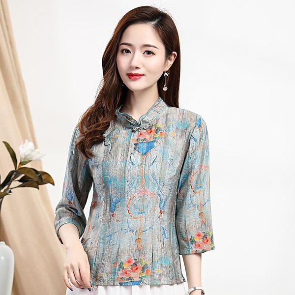 oversized 3xl vintage buttons autumn new cotton linen lady shirts women clothing tang collar mandarin chinese blouse classic, Red
oversized 3xl vintage buttons autumn new cotton linen lady shirts women clothing tang collar mandarin chinese blouse classic, Red