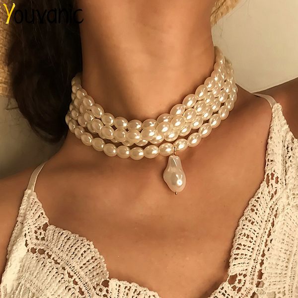 youvanic boho simulated pearl choker necklace collar beaded clavicle layered chain statement necklace women vintage jewelry 2436, Golden;silver
youvanic boho simulated pearl choker necklace collar beaded clavicle layered chain statement necklace women vintage jewelry 2436, Golden;silver