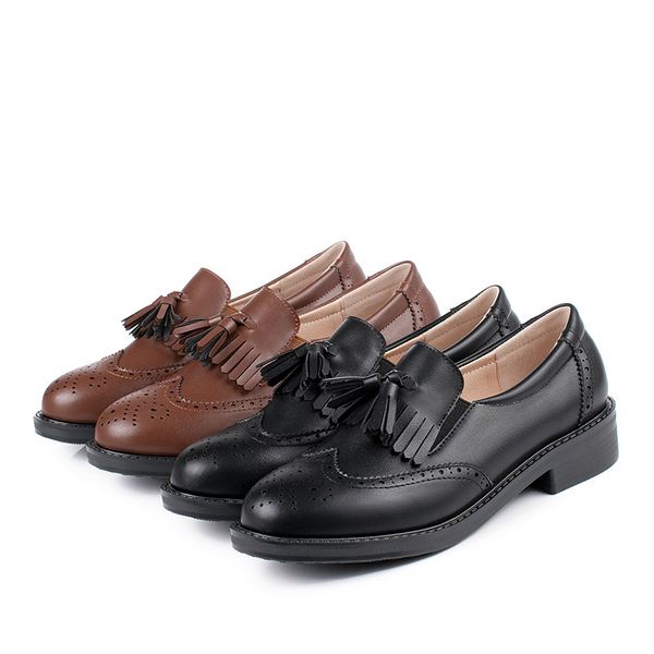 italian carved brogues cowleather work shoes woman retro tassel brown oxfords chunky creepers winter ladies comfort espadrilles, Black
italian carved brogues cowleather work shoes woman retro tassel brown oxfords chunky creepers winter ladies comfort espadrilles, Black