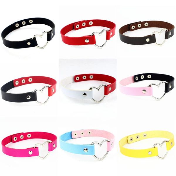 chokers fashion pu leather heart round neck choker necklace women chocker necklaces punk statement jewelry collier for, Golden;silver
chokers fashion pu leather heart round neck choker necklace women chocker necklaces punk statement jewelry collier for, Golden;silver