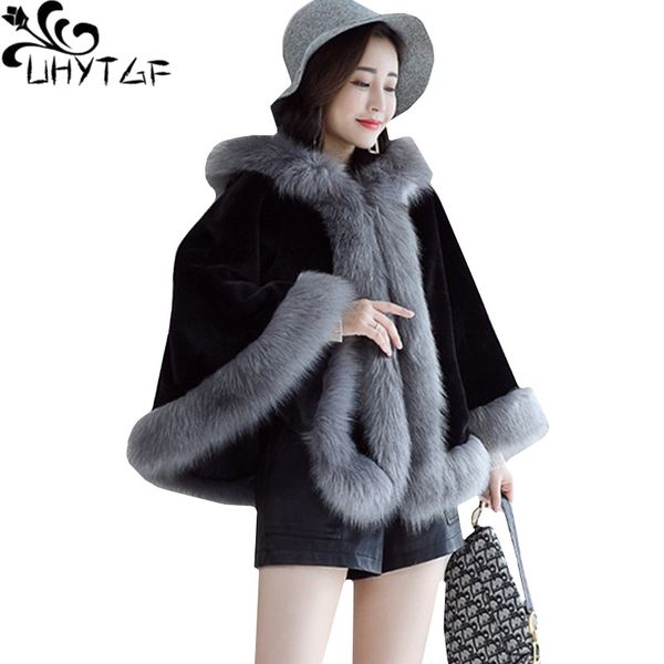 uhytgf quality woolen cape shawl short coats small fragrance hooded warm autumn winter coat female elegant ponchos and capes 865, Black
uhytgf quality woolen cape shawl short coats small fragrance hooded warm autumn winter coat female elegant ponchos and capes 865, Black