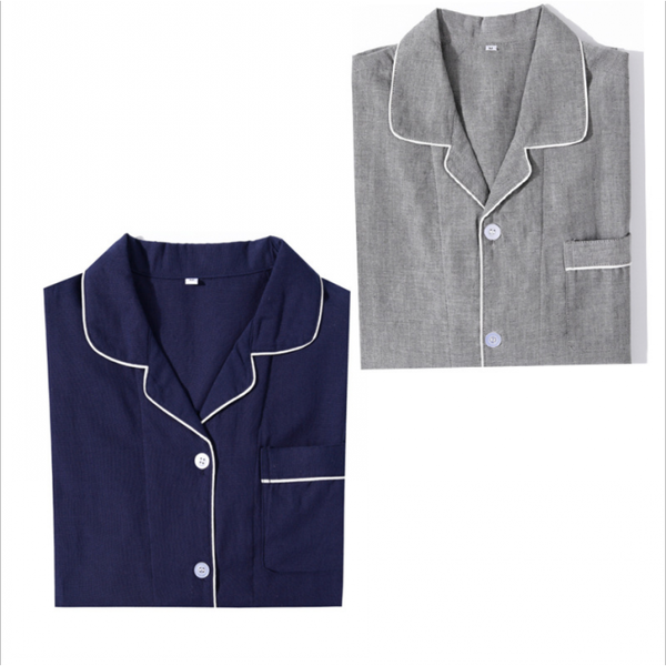 men's sleepwear 2021 spring high-end men casual pajama sets male 100% washed cotton suit turn-down collar shirt & pants, Black;brown
men's sleepwear 2021 spring high-end men casual pajama sets male 100% washed cotton suit turn-down collar shirt & pants, Black;brown