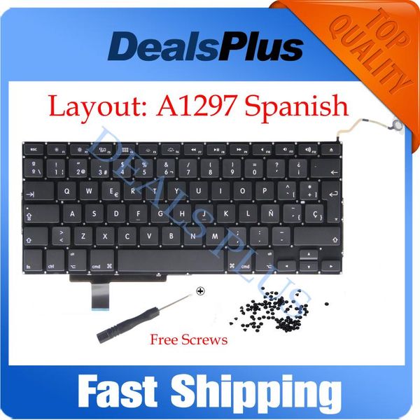 lapreplacement keyboards a1297 spanish keyboard with screws for pro 17" sp spain 2009 2010 2011
lapreplacement keyboards a1297 spanish keyboard with screws for pro 17" sp spain 2009 2010 2011