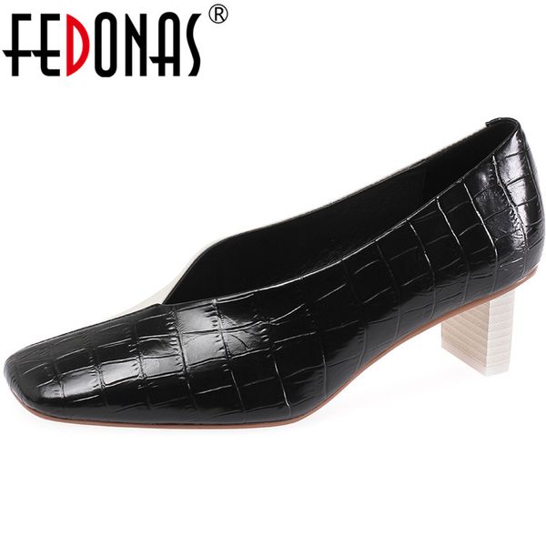 fedonas elegant genuine leather square toe women's shoe summer female 2020 autumn high heels pumps patry prom shoes woman, Black
fedonas elegant genuine leather square toe women's shoe summer female 2020 autumn high heels pumps patry prom shoes woman, Black