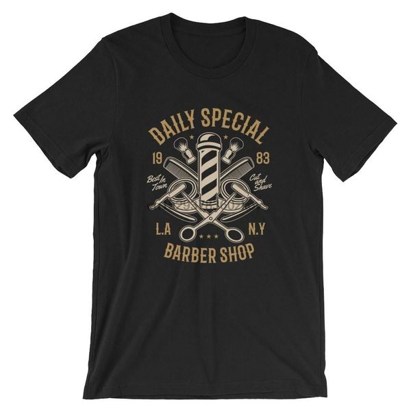 daily special barber shop t-shirt. 100% cotton premium tee new
