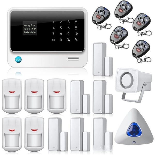 g90b home security gsm wifi alarm system with gprs, touch keypad lcd display voice promt,ios android app burglar alarm system
g90b home security gsm wifi alarm system with gprs, touch keypad lcd display voice promt,ios android app burglar alarm system