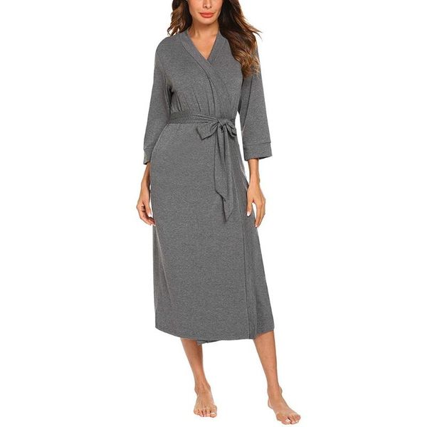 lingerie pajamas for women home clothes 4/3 sleeve v-neck lightweight with belt long robe bathrobe sleepwear h4, Black;red
lingerie pajamas for women home clothes 4/3 sleeve v-neck lightweight with belt long robe bathrobe sleepwear h4, Black;red