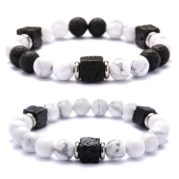 charm bracelets 6pcs stainless steel partition with lava rock square stone black and white fashion couples friendship for jewelry making fre, Golden;silver
charm bracelets 6pcs stainless steel partition with lava rock square stone black and white fashion couples friendship for jewelry making fre, Golden;silver