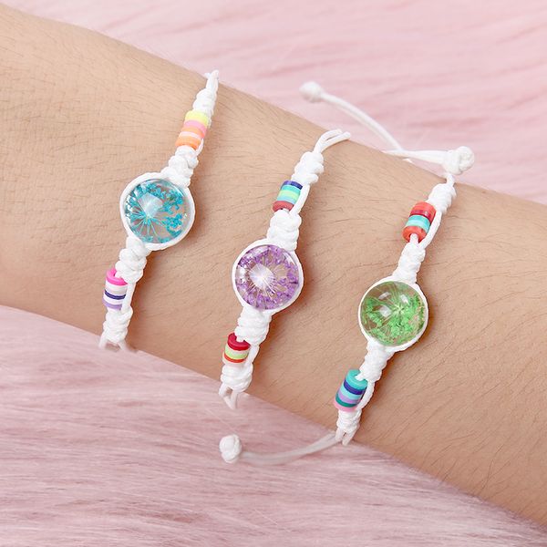 12pcs/lot colorful hand-made dried flower glass ball bracelets ceramic beads soft clay beads braided bracelets girls jewelry, Golden;silver
12pcs/lot colorful hand-made dried flower glass ball bracelets ceramic beads soft clay beads braided bracelets girls jewelry, Golden;silver