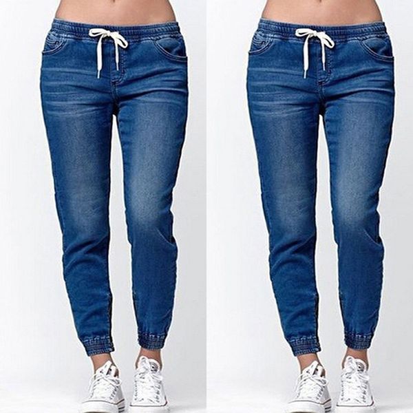 women's jeans women summer skinny hip hop middle waist ladies lantern fashion casual drawstring pants, Blue
women's jeans women summer skinny hip hop middle waist ladies lantern fashion casual drawstring pants, Blue