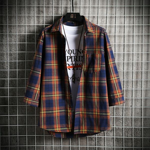 summer men's shirt fashion casual plaid shirt seven-point sleeve single-breasted cotton comfortable breathable men 5xl, White;black
summer men's shirt fashion casual plaid shirt seven-point sleeve single-breasted cotton comfortable breathable men 5xl, White;black