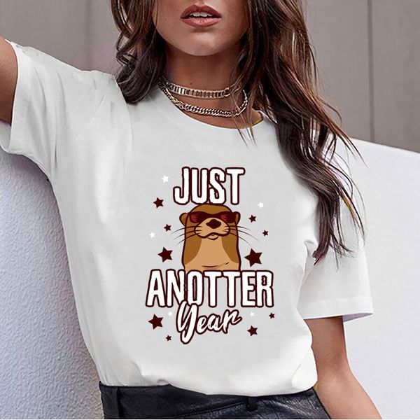 t shirt women new year fashion white short female tshirt