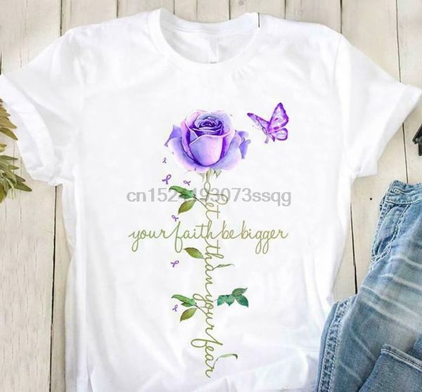 fibromyalgia awareness let your faith be bigger than your fear ladies t-shirt 
fibromyalgia awareness let your faith be bigger than your fear ladies t-shirt