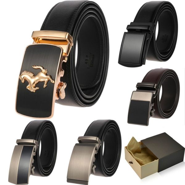 real leather men's automatic buckle belts for men authentic girdle trend men's belt ceinture fashion designer jean belt have box, Black;brown
real leather men's automatic buckle belts for men authentic girdle trend men's belt ceinture fashion designer jean belt have box, Black;brown