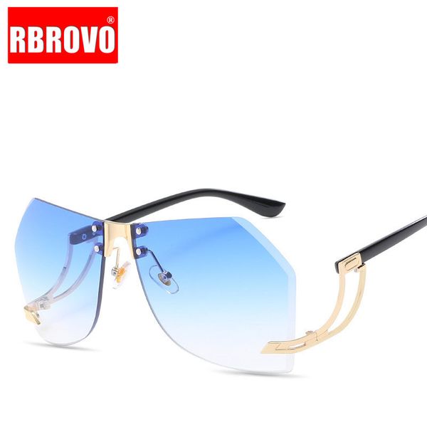 rbrovo 2020 new frameless sunglasses woman fashion trend ladies spectacles lunette de soleil femme sun shade women's sun glasses, White;black
rbrovo 2020 new frameless sunglasses woman fashion trend ladies spectacles lunette de soleil femme sun shade women's sun glasses, White;black