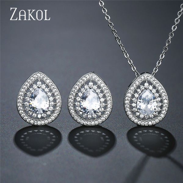 zakol classic micro mosaic cubic zirconia drop stud earrings pendant set bridal jewelry women wedding anniversary gift fssp3028, Silver
zakol classic micro mosaic cubic zirconia drop stud earrings pendant set bridal jewelry women wedding anniversary gift fssp3028, Silver