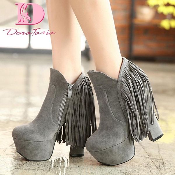boots doratasia fashion female ankle round toe square high heels fringe zip women 2021 concise daily shoes woman, Black
boots doratasia fashion female ankle round toe square high heels fringe zip women 2021 concise daily shoes woman, Black